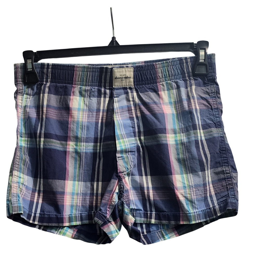 Abercrombie Kids‎ Girls Plaid Shorts Size L Blue Green Pink